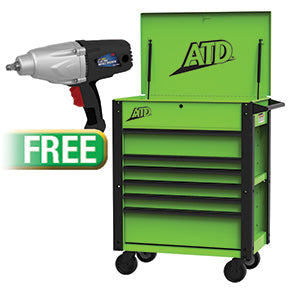 ATD Tools 35” 6-Drawer Deluxe Service Cart W/FREE 1/2" DRElectric Impact WR