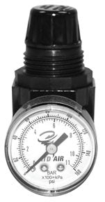 ATD Tools Mini 1/4” NPT Air Regulator with Gauge, 25 SCFM