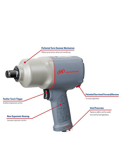 Ingersoll Rand General Duty Air Impact Wrench, 3/4" Square Drive Size 200 to 900 ft.-lb