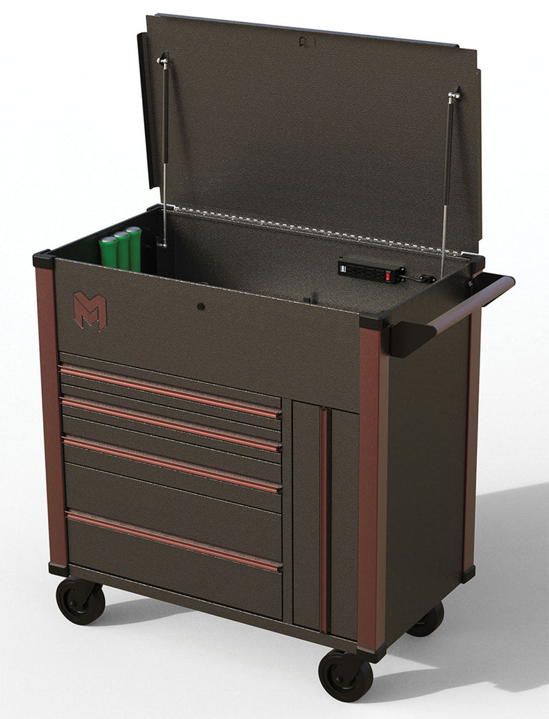 Mechanic's Time Savers 42IN 4 Drawer Service Cart, Black & Bronze